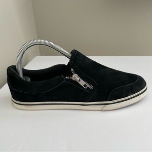 Lauren Ralph Lauren zipper suede loafer sneakers, women’s.